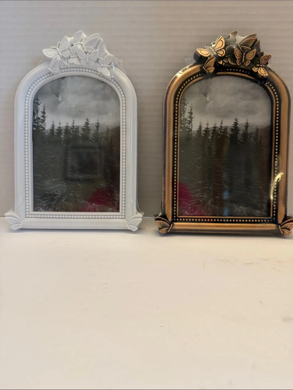 Classic Butterfly Arch Frame - White or Bronze 4” x 6” opening